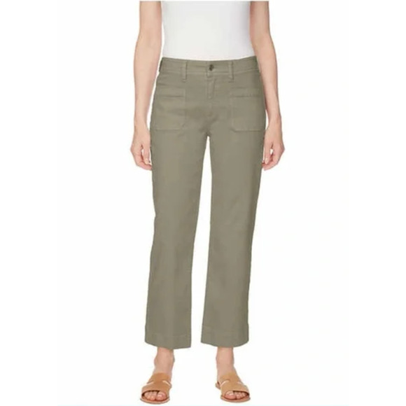 Buffalo David Bitton Ladies' High-Rise Soft Stretch Crop Pant, Tea Leaf, 14 (34) - Picture 3 of 7